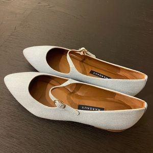 NEVER WORN Margaux Mary Janes in Denim
